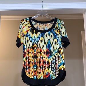 Susan Lawrence Short Sleeve Blouse Size Medium